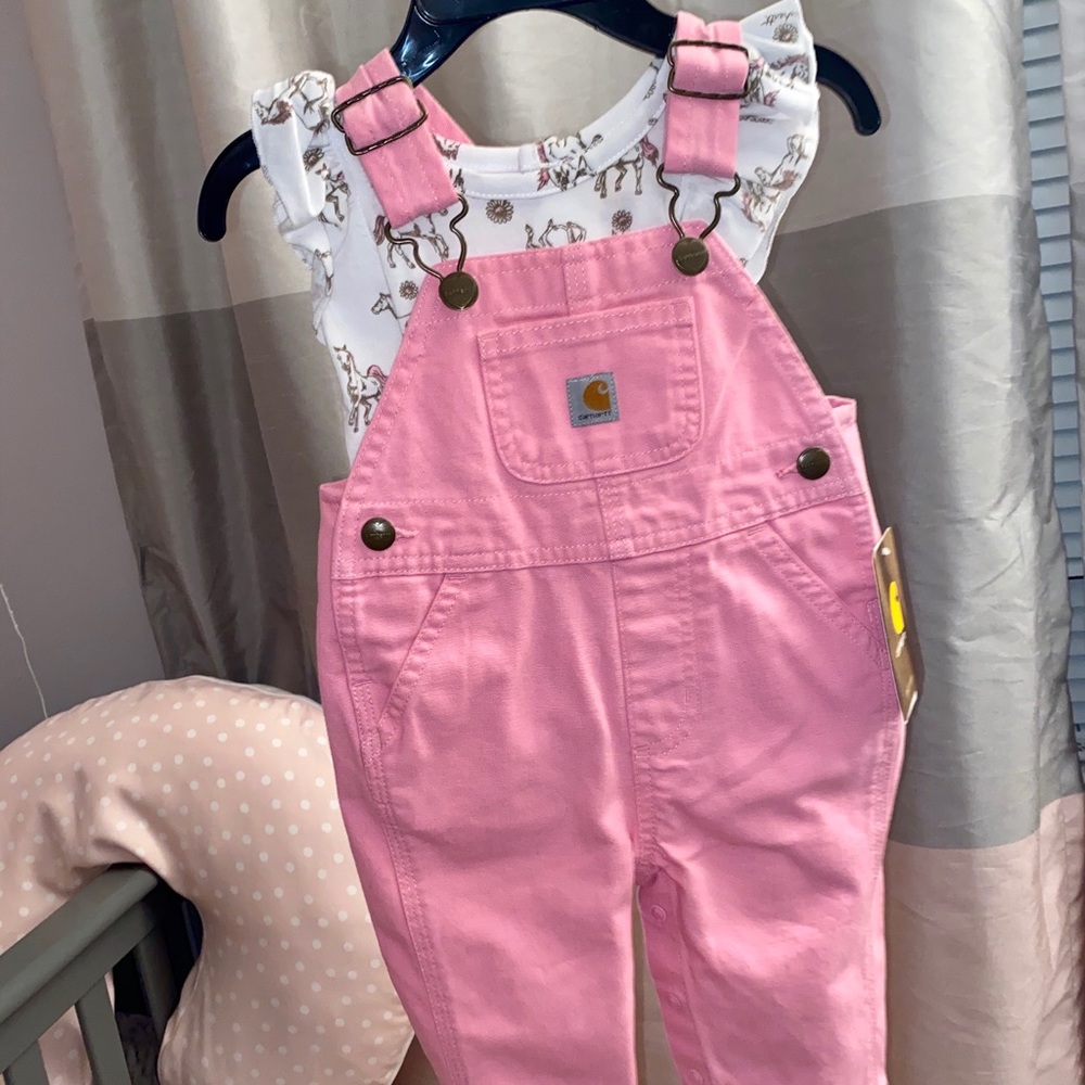 Brand new with tags pink charhartt overalls